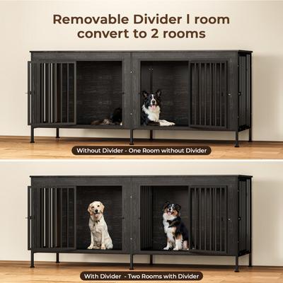 Show full view: Xbrigh Cage for 2 Dogs, Black, Medium: 63-in slide 6 of 7