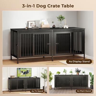 Show full view: Xbrigh Cage for 2 Dogs, Black, Medium: 63-in slide 5 of 7