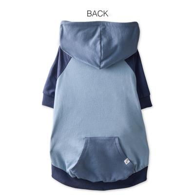 Show full view: Pet Passion Rocky Comfy Dog Hoodie, Navy Color Block, XX-Small slide 2 of 3