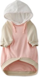 Pet Passion Rocky Comfy Dog Hoodie, Pink Color Block, XX-Small