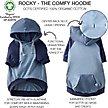 Show in main carousel: Pet Passion Rocky Comfy Dog Hoodie, Navy Color Block, XX-Small slide 3 of 3