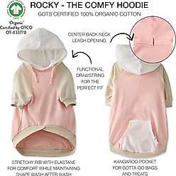 Pet Passion Rocky Comfy Dog Hoodie, Pink Color Block, Small slide 2 of 3
