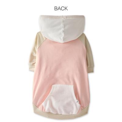 Show full view: Pet Passion Rocky Comfy Dog Hoodie, Pink Color Block, XX-Small slide 3 of 4