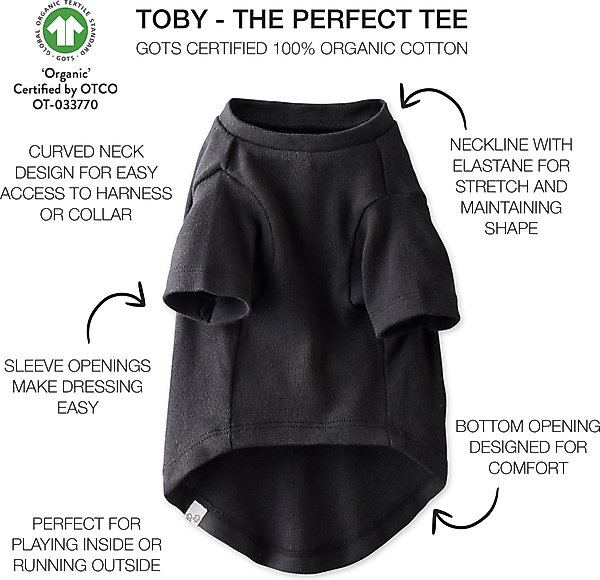 Show full view: Pet Passion Toby Perfect Tee Dog Shirt, Gray Ombre, X-Small, 3 count slide 4 of 5