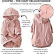 Show in main carousel: Pet Passion Cooper Velour Hoodie, Pink, Large slide 5 of 5