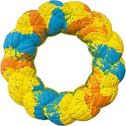 Arlee Home & Pet Max Fusion Made with Nike Grind Rope Dog Toy, Tie Dye - Yellow/Blue/Orange