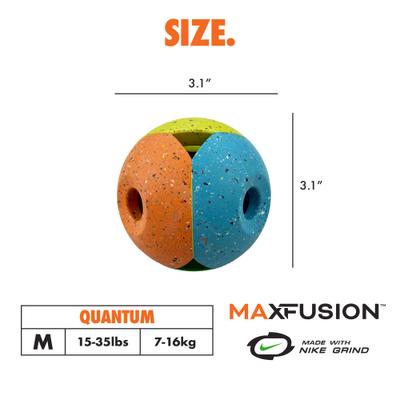 Show full view: Arlee Home & Pet Max Fusion Made with Nike Grind Quantum Dog Ball Toy, Multi slide 8 of 11