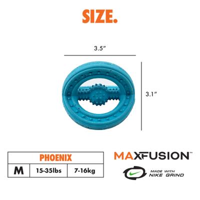 Show full view: Arlee Home & Pet Max Fusion Made with Nike Grind Phoenix Tug Dog Toy, Blue slide 8 of 11