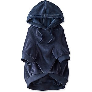 Pet Passion Cooper Velour Hoodie, Navy, Large