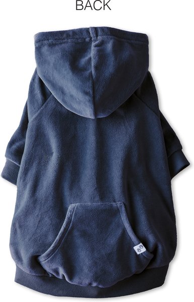 Show full view: Pet Passion Cooper Velour Hoodie, Navy, Large slide 2 of 4