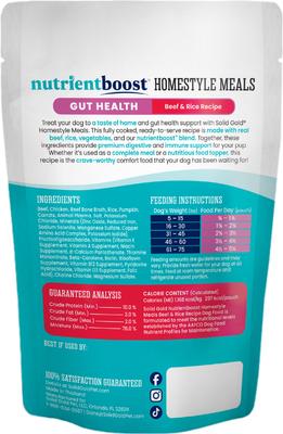 Show full view: Solid Gold Homestyle Meal Gut Health Beef Dog Food Topper, 9-oz pouch slide 8 of 9