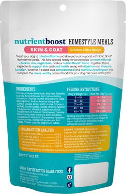 Show full view: Solid Gold Homestyle Meal Skin & Coat Health Chicken Dog Food Topper, 9-oz pouch slide 8 of 9