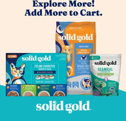 Show full view: Solid Gold Gut Health Grain-Free Nutrient Absorption & Digestion Cat Food Topper, 16-oz bag slide 8 of 10
