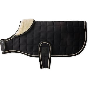 Pet Passion Roxy Crystal Bling Dog Coat, Black, Medium
