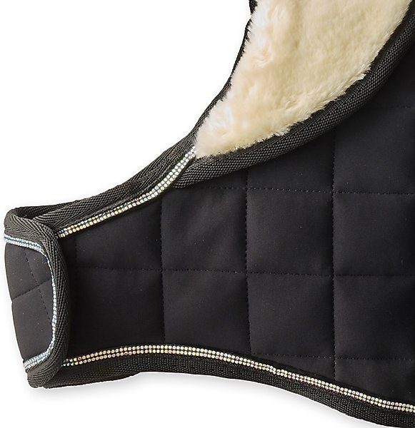 Show full view: Pet Passion Roxy Crystal Bling Dog Coat, Black, Medium slide 3 of 4