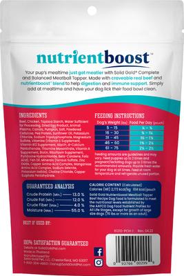 Show full view: Solid Gold Beef Flavor Gut Health High-Protein Wet Dog Food Topper, 10.5-oz pouch slide 9 of 10