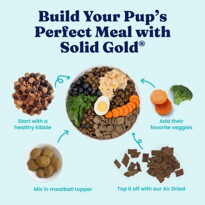 Show full view: Solid Gold Beef Flavor Gut Health High-Protein Wet Dog Food Topper, 10.5-oz pouch slide 6 of 10