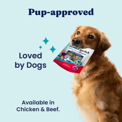 Show full view: Solid Gold Beef Flavor Gut Health High-Protein Wet Dog Food Topper, 10.5-oz pouch slide 5 of 10