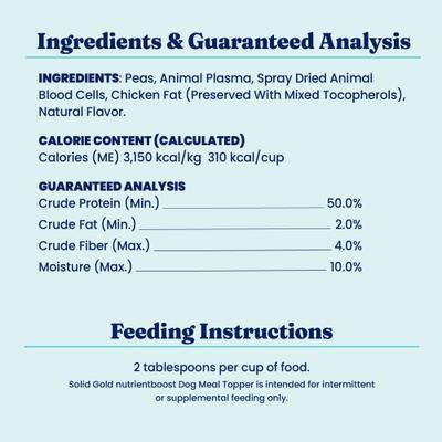 Show full view: Solid Gold Gut Health Grain-Free Nutrient Absorption & Digestion Dog Food Topper, 16-oz bag slide 7 of 10