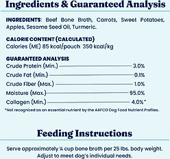Solid Gold Beef Bone Broth with Turmeric Dog Food Topper, 8-oz pouch, bundle of 12 slide 2 of 8