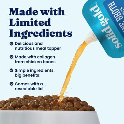 Show full view: Solid Gold Chicken Bone Broth with Lavender & Chamomile Dog Food Topper, 8-oz pouch slide 5 of 11