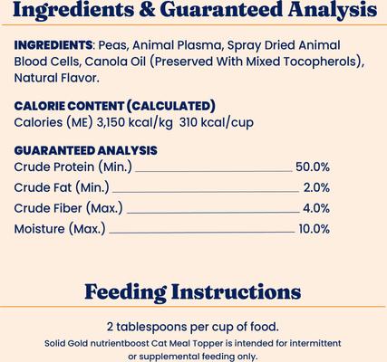 Show full view: Solid Gold Gut Health Grain-Free Nutrient Absorption & Digestion Cat Food Topper, 16-oz bag slide 7 of 10