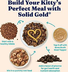 Solid Gold Bone Broth Salmon Shreds Grain-Free Wet Cat Food Topper, 3-oz pouch, case of 12 slide 2 of 8