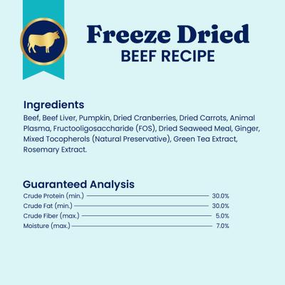 Show full view: Solid Gold Real Beef & Pumpkin Freeze-Dried Raw Meal Dog Food Topper, 1.5-oz bag slide 7 of 9