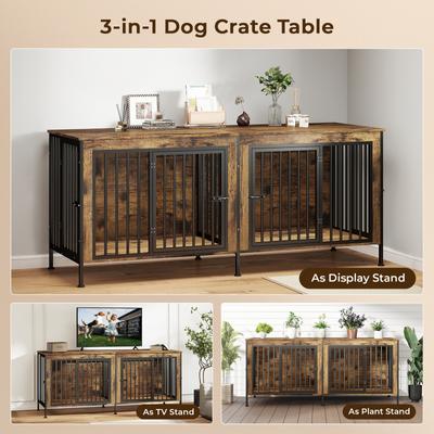 Show full view: Xbrigh Cage for 2 Dogs, Brown, Medium: 63-in slide 4 of 6