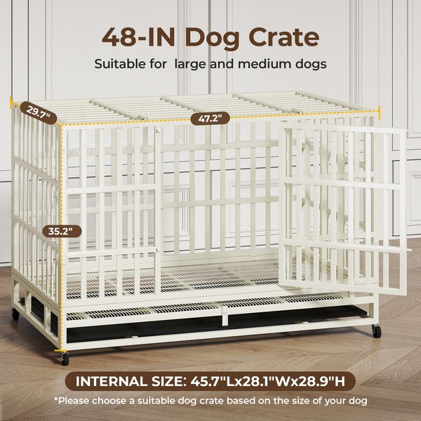 Xbrigh Heavy Duty Indestructible Escape Proof Steel Dog Crate