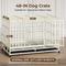 Show in main carousel: Xbrigh Heavy Duty Indestructible Escape Proof Steel Dog Crate, White, Large: 48-in slide 4 of 8