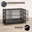 Show in main carousel: Xbrigh Heavy Duty Indestructible Escape Proof Steel Dog Crate, Black, Small: 38-in slide 6 of 6