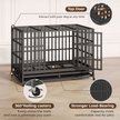 Show in main carousel: Xbrigh Heavy Duty Indestructible Escape Proof Steel Dog Crate, Black, Small: 38-in slide 5 of 6