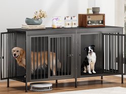Xbrigh Cage for 2 Dogs, Black, Medium: 63-in