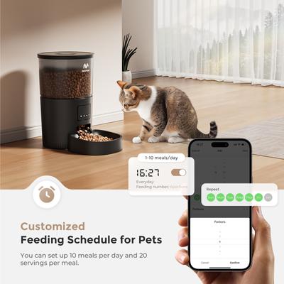 Show full view: IMIPAW Stainless Steel WIFI Automatic Cat& Dog Feeder, 3-L slide 7 of 11