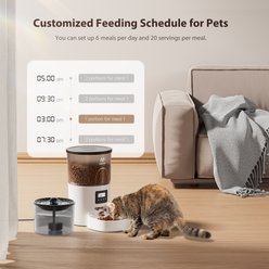 IMIPAW Automatic Timed Cat Feeder & Water Fountain, 3-L slide 2 of 6