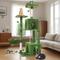 Show in main carousel: TSCOMON Multi-Level 55-in Plush Cat Tree & Condo with Scratching Post, Green slide 1 of 9