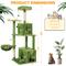 Show in main carousel: TSCOMON Multi-Level 55-in Plush Cat Tree & Condo with Scratching Post, Green slide 2 of 9
