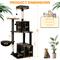 Show in main carousel: TSCOMON Multi-Level 55-in Plush Cat Tree & Condo with Scratching Post, Black slide 3 of 10