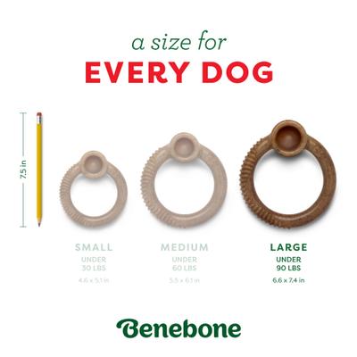Show full view: Benebone Christmas Ring Peppermint Tough Dog Chew Toy, Large slide 3 of 8