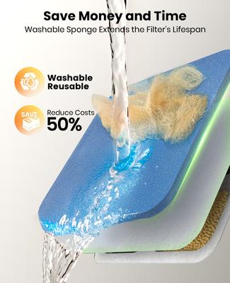 Show full view: OneIsAll Stainless Steel Dog & Cat Water Fountain Replacement Filters, 8 count, Large: 10-L slide 6 of 7