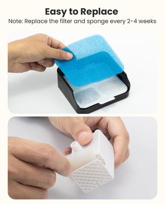 Show full view: OneIsAll Stainless Steel Dog & Cat Water Fountain Replacement Filters, 8 count, Large: 10-L slide 5 of 7