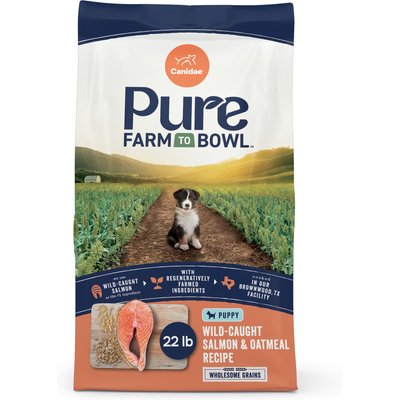 CANIDAE CANIDAE Pure Farm to Bowl with Wholesome Grains Real Salmon & Oatmeal Recipe Puppy Dry Dog Food, 44-lb bundle
