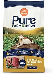 CANIDAE Grain-Free PURE Limited Ingredient Wild Boar & Garbanzo Bean Recipe Dry Dog Food, 4-lb bag