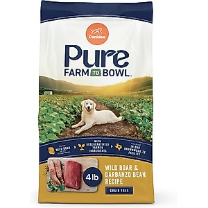 CANIDAE Grain-Free PURE Limited Ingredient Wild Boar & Garbanzo Bean Recipe Dry Dog Food, 4-lb bag