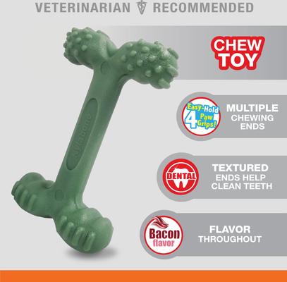 Show full view: Nylabone Power Chew Easy-Hold Dog Dental Chew Toy Easy Hold Bacon, Large slide 2 of 11