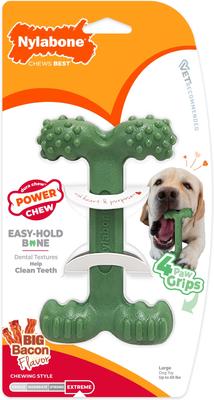 Show full view: Nylabone Power Chew Easy-Hold Dog Dental Chew Toy Easy Hold Bacon, Large slide 3 of 11