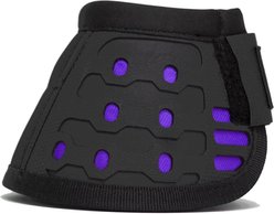 Majyk Equipe Bell Horse Boots with No Turn Notch, Black/Purple, Large, 2 count
