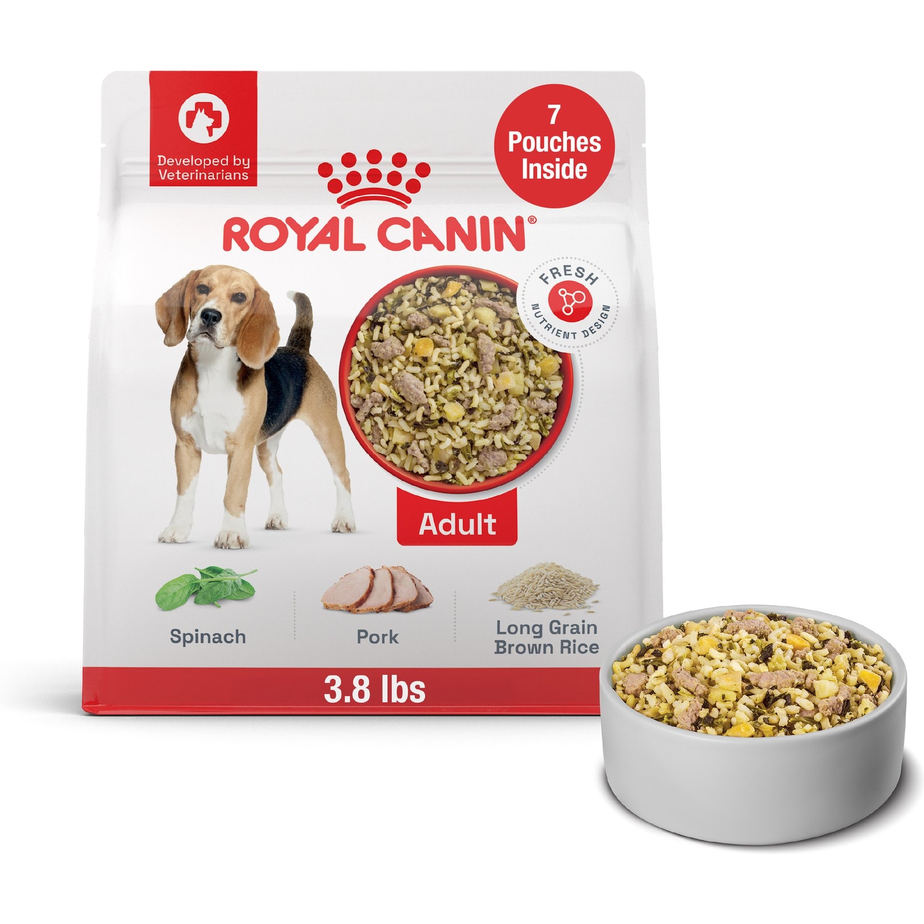 Royal Canin Fresh Health Nutrition Adult Dog Food, 8.8-oz pouch, pack of 7
