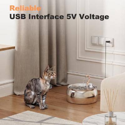 Show full view: Casfuy PWS-161 Stainless Steel Swan-Neck Copper Spout Dog & Cat Water Fountain, 85-oz slide 4 of 8